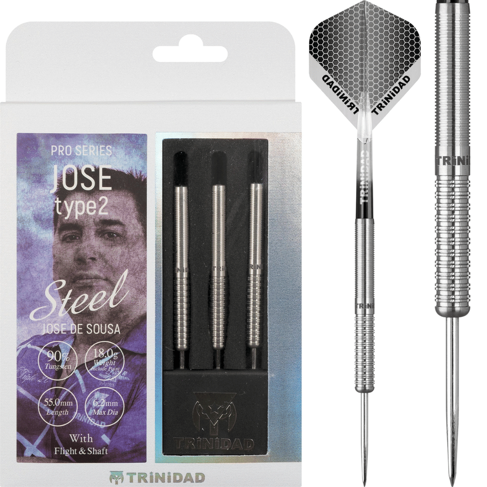 ลูกดอกปลายเหล็ก TRINIDAD JOSE TYPE 2 STEEL DARTS 18G